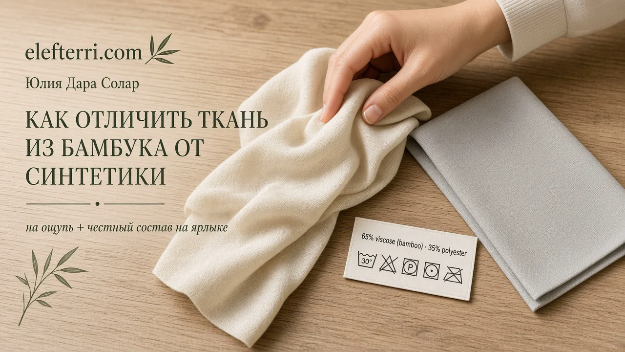 Как отличить бамбук от синтетики по ярлыку и на ощупь