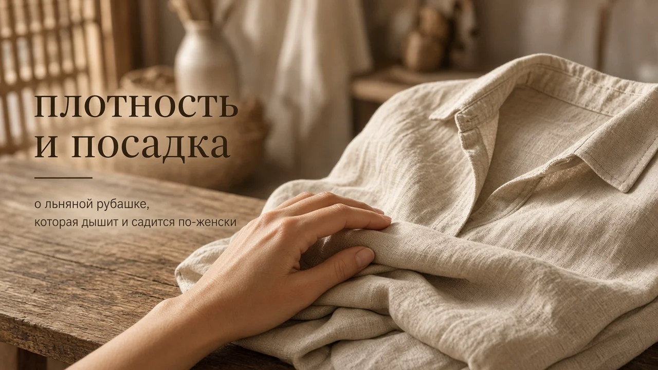 Рубашка из льна: плотность полотна и касание ткани